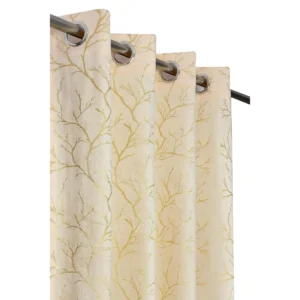 Cream velvet foil curtains for windows and doors, premium fabric, elegant and durable – perfect for any home decor.