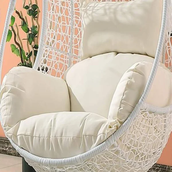 Cream cushion for hammock swing chair, microfiber filled, soft and durable – chair not included.