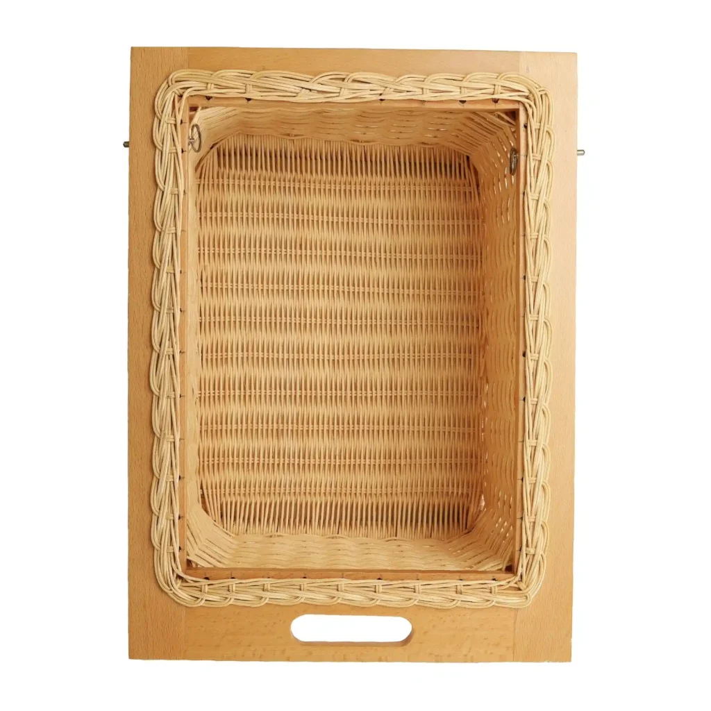 Handcrafted cane wicker basket for storage onion made from natural cane materials, perfect for storage, decor, or carrying essentials.